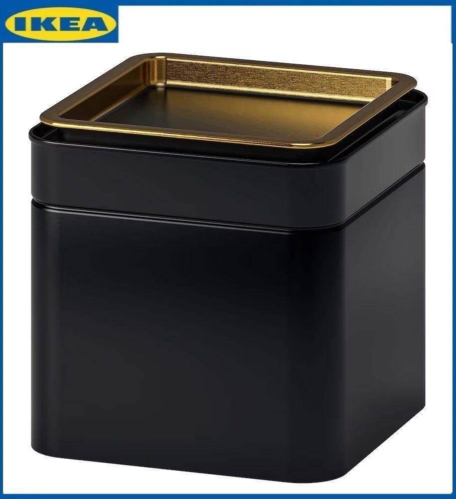 

ИКЕА БЛОМНИНГ банка для кофе/чая, 250 мл, 10x10x10 см. IKEA, Черный, BLOMNING