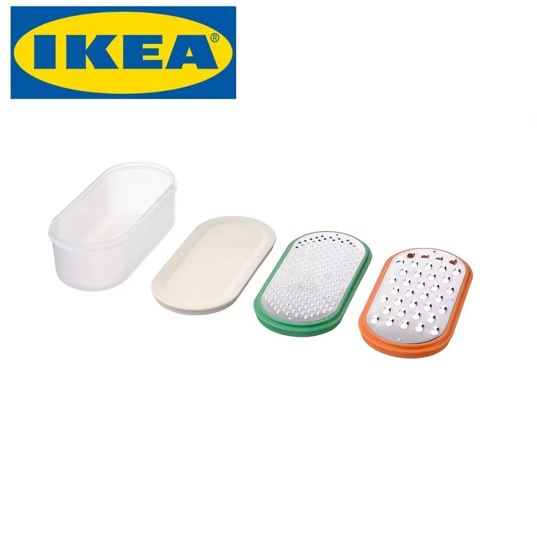 Терка с емкостью IKEA, набор из 4 шт., разные цвета. UPPFYLLD