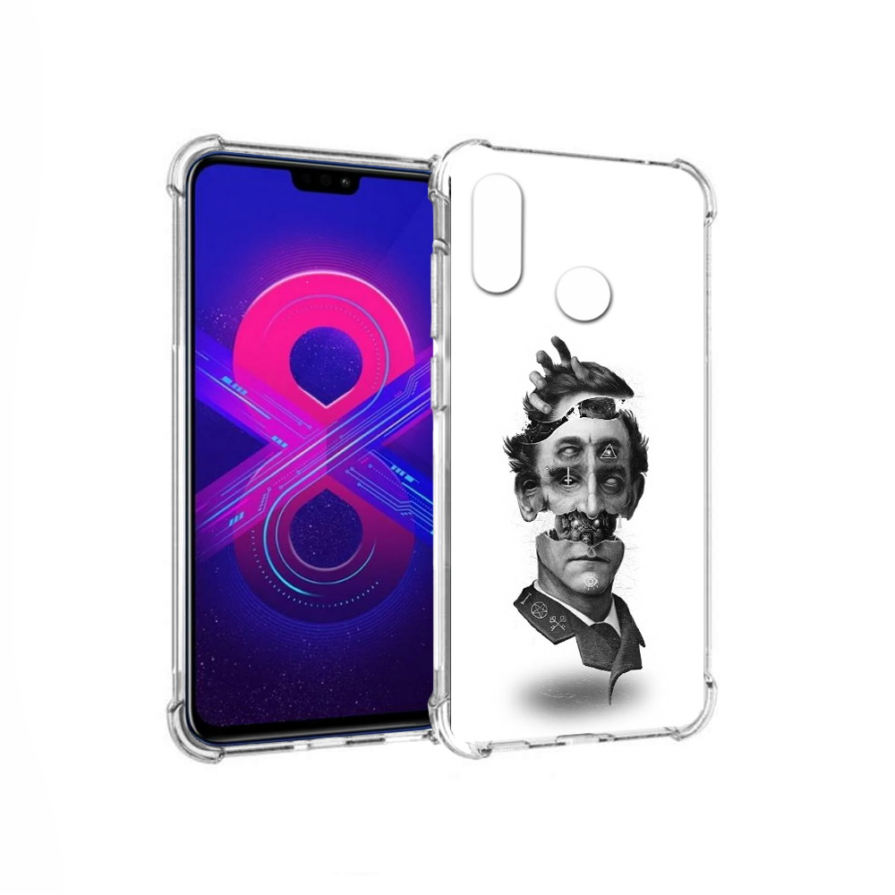 

Чехол MyPads Tocco для Honor 8X Max страшное лицо абстракция (PT118941.31.628), Прозрачный, Tocco