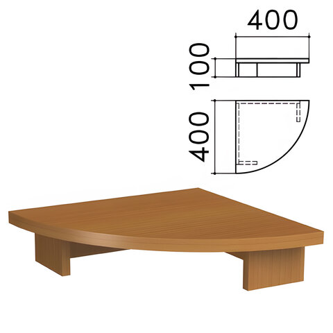 

Подставка под монитор "Монолит", 400х400х100 мм, цвет орех гварнери, ПМ03.3, Коричневый