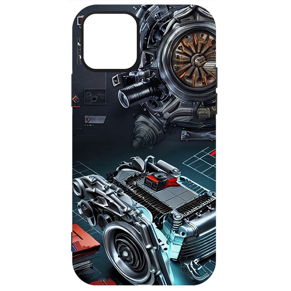 

Чехол-накладка Софт Моторы для iPhone 12 Pro Max, Черный