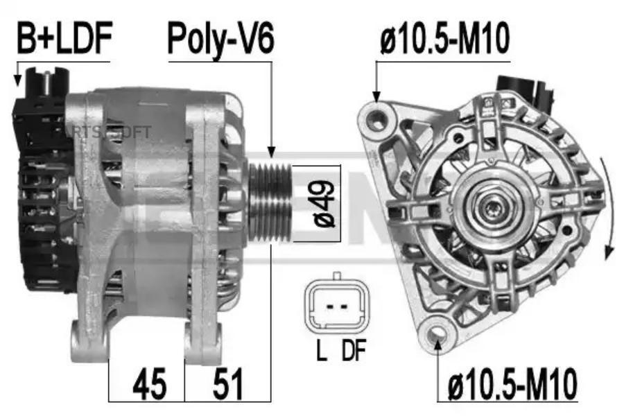 

Генератор ERA 14V 90A 209438