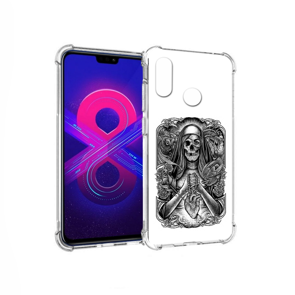 

Чехол MyPads Tocco для Honor 8X Max скелет с сердцем (PT118941.31.603), Прозрачный, Tocco
