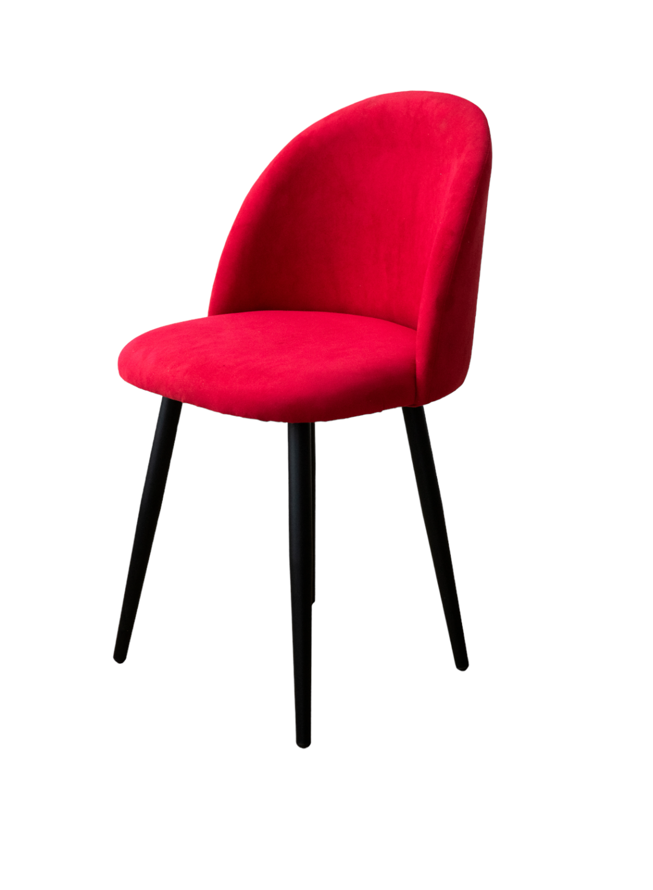 Стул кухонный Expertmebel18 красный на черных ножках