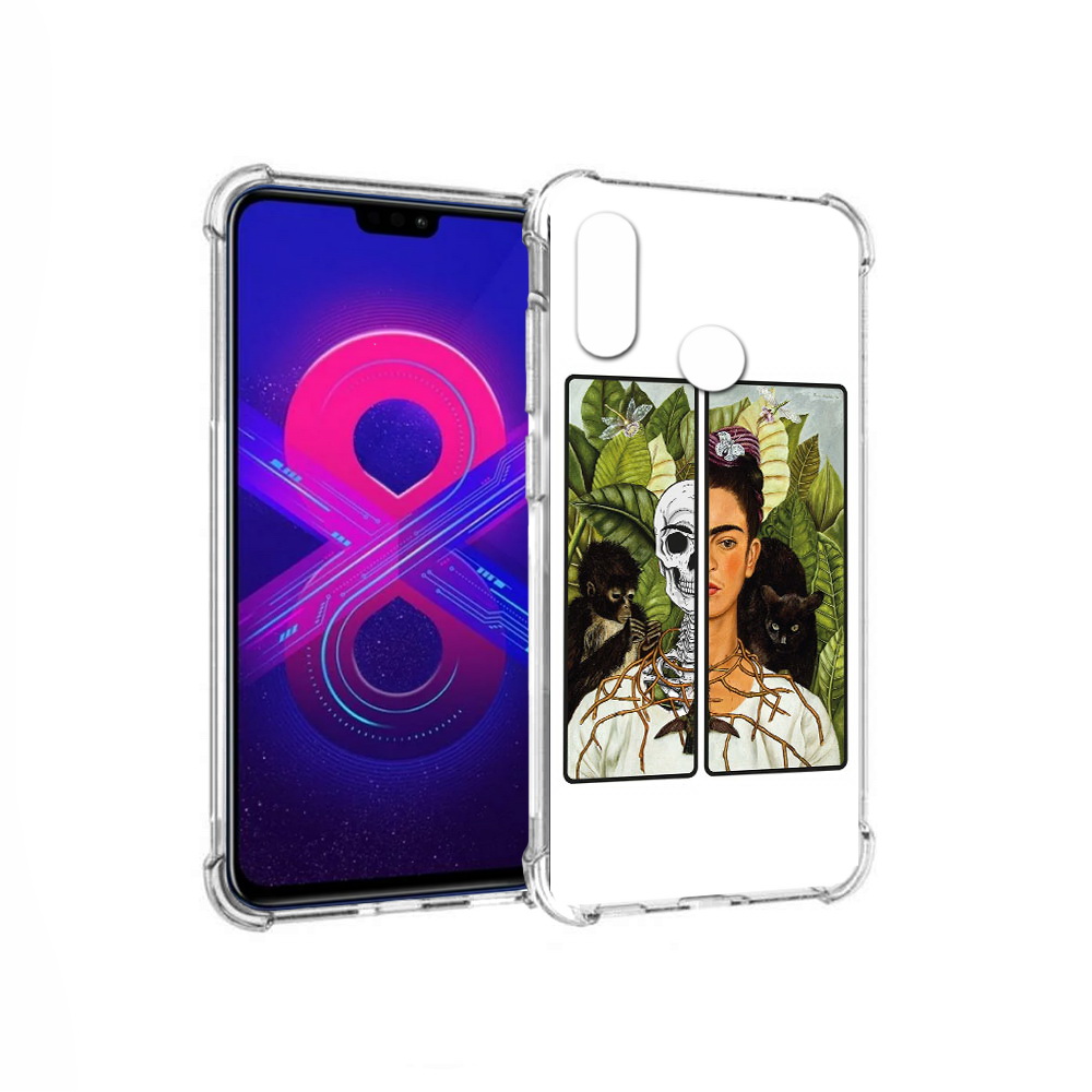 

Чехол MyPads Tocco для Honor 8X Max сдвоенная картинка девушка скелет (PT118941.31.595), Прозрачный, Tocco
