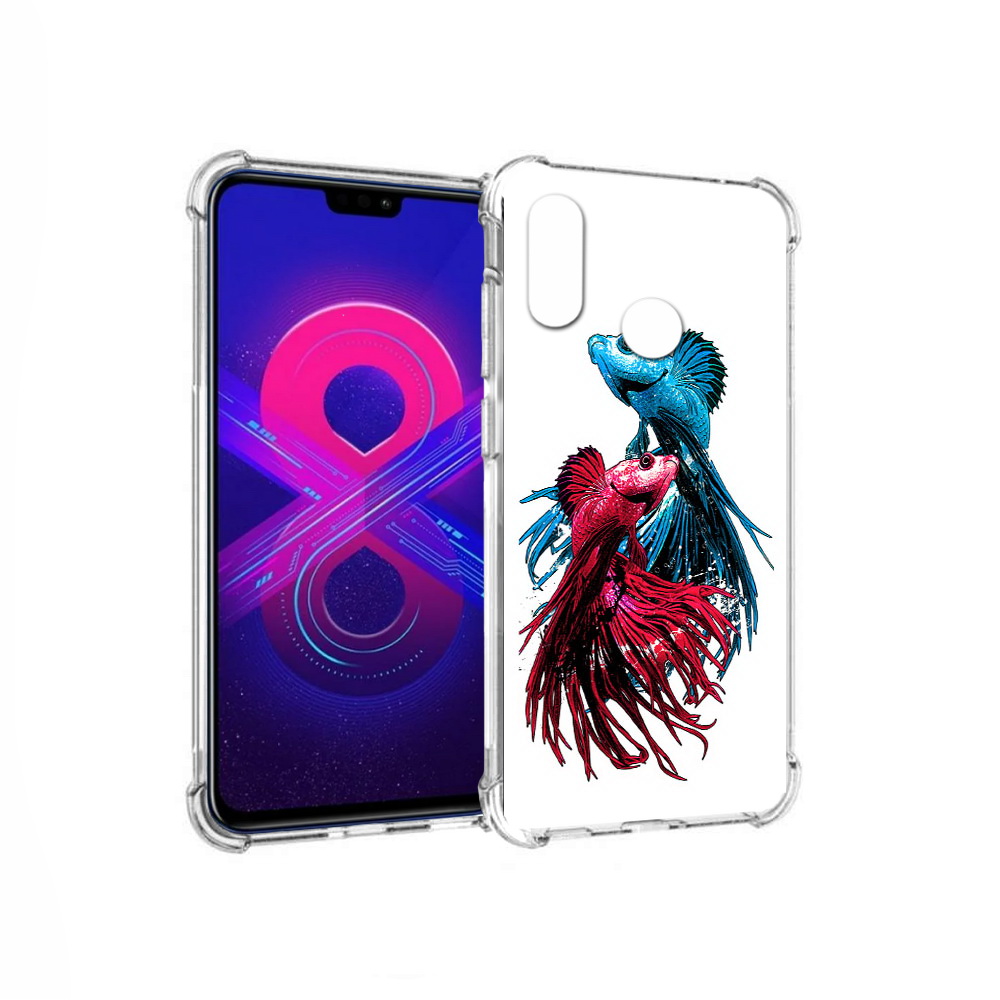 

Чехол MyPads Tocco для Honor 8X Max рыбы петушки (PT118941.31.592), Прозрачный, Tocco