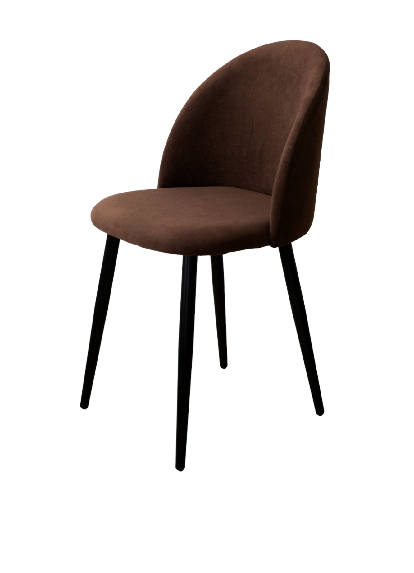 Стул кухонный Expertmebel18 коричневый на черных ножках