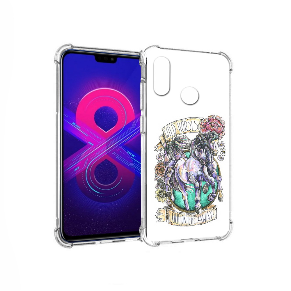 

Чехол MyPads Tocco для Honor 8X Max рисунок коней в цветах (PT118941.31.582), Прозрачный, Tocco