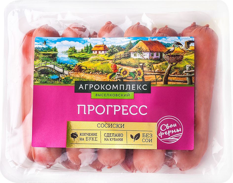 

Сосиски Агрокомплекс Прогресс 1 сорт 1 кг