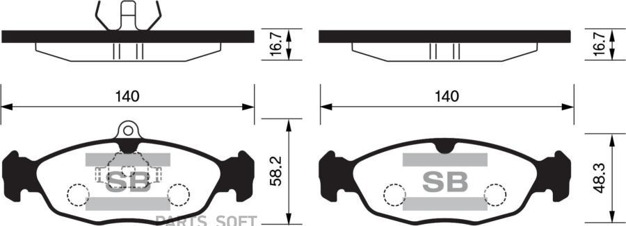 

Тормозные колодки Sangsin brake передние дисковые SP1220