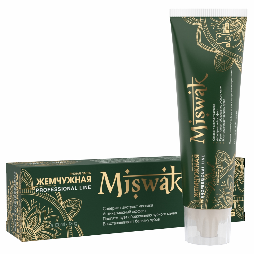 Зубная паста Жемчужная Professional Line Miswak 100мл 600013545901