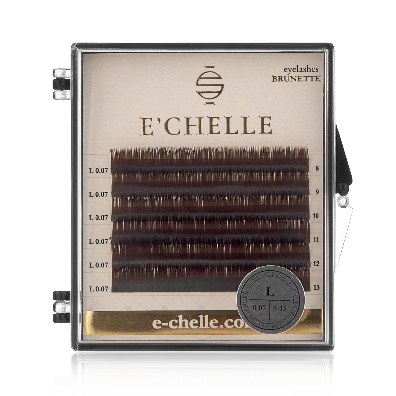 

Ресницы E'CHELLE BRUNETTE, микс, 6 лент, L, 0,07, 8-13мм, Коричневый, микс, 6 лент, L, 0,07, 8-13мм