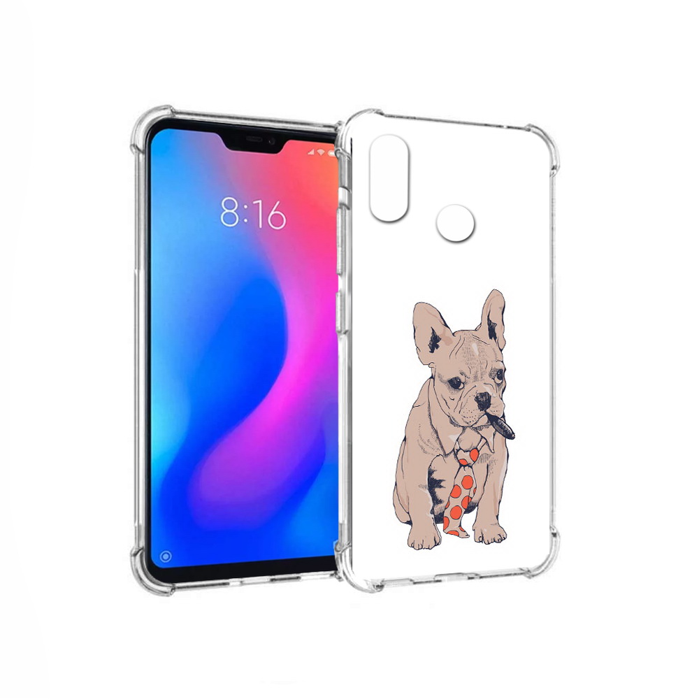 

Чехол MyPads Tocco для Xiaomi Redmi 6 Pro бульдог с сигарой (PT113887.306.250), Прозрачный, Tocco