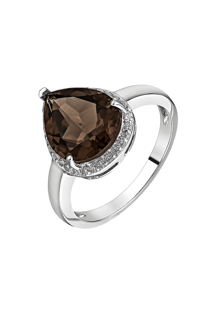 

Кольцо из серебра р.  Kari Jewelry КЛ-3002-СК, раухтопаз, КЛ-3002-СК