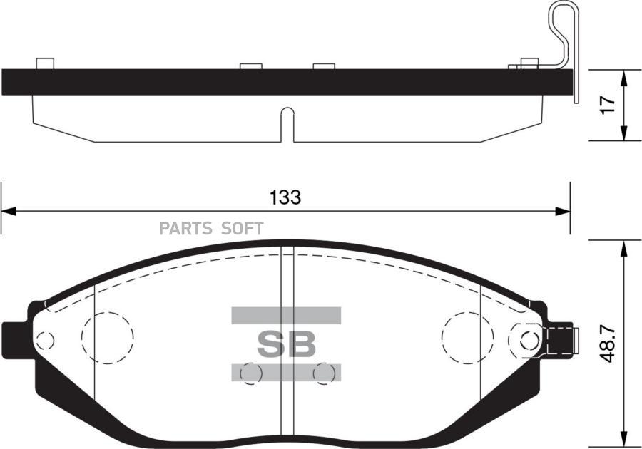 

Тормозные колодки Sangsin brake дисковые SP1392