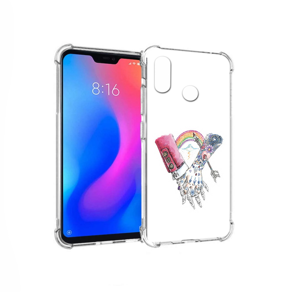 

Чехол MyPads Tocco для Xiaomi Redmi 6 Pro абстракция руки в татуировках (PT113887.306.212), Прозрачный, Tocco