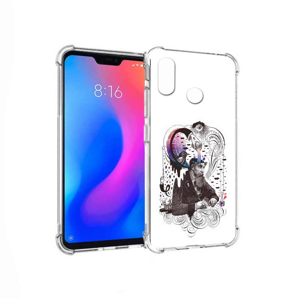 

Чехол MyPads Tocco для Xiaomi Redmi 6 Pro абстракция думающий мужчина (PT113887.306.210), Прозрачный, Tocco