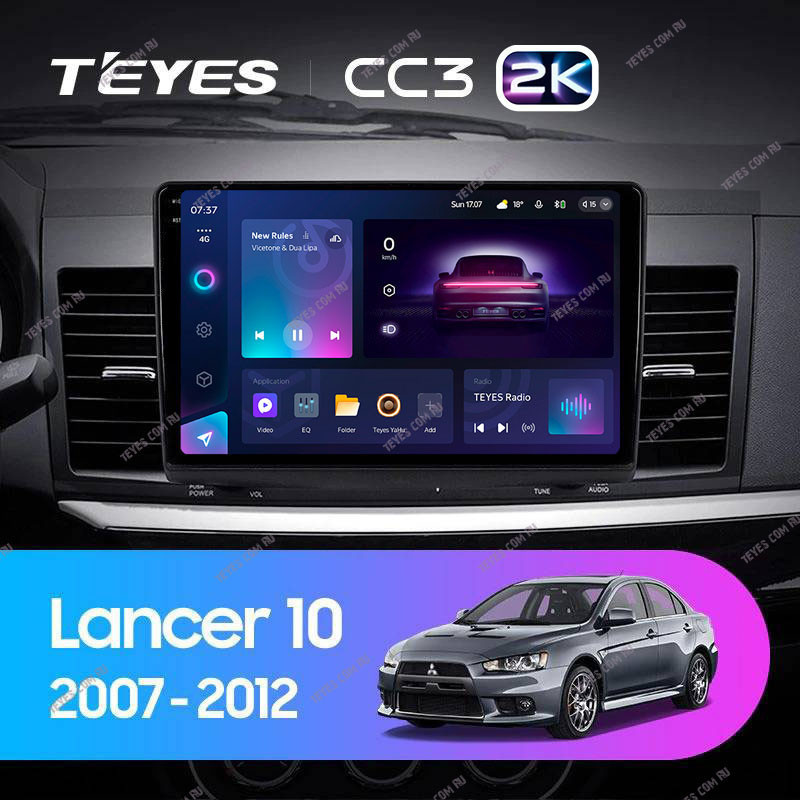 Штатная магнитола Teyes CC3 2K 360 6128 Mitsubishi Lancer 10 CY 2007-2012 Тип-A 5560000₽