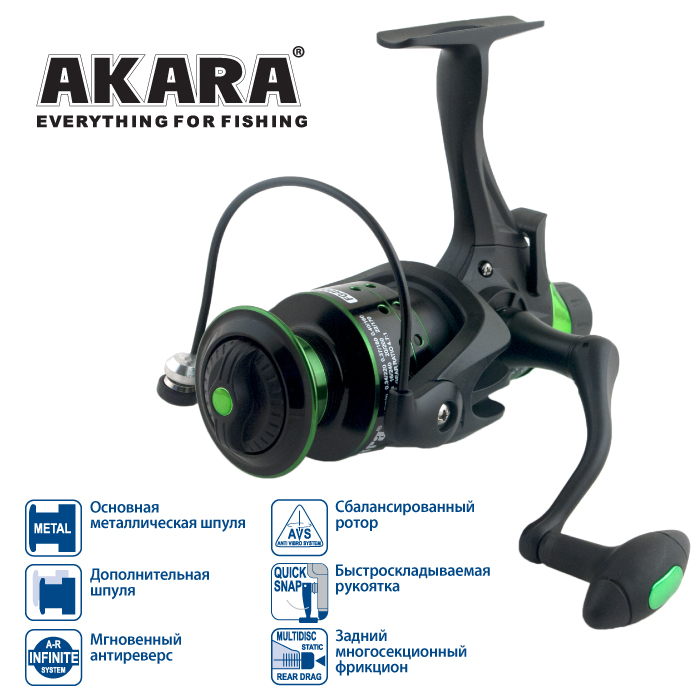 

Катушка безынерционная Akara Geden Carp FG 3000 3+1bb з/ш, Катушка безынерционная Akara Geden Carp FG