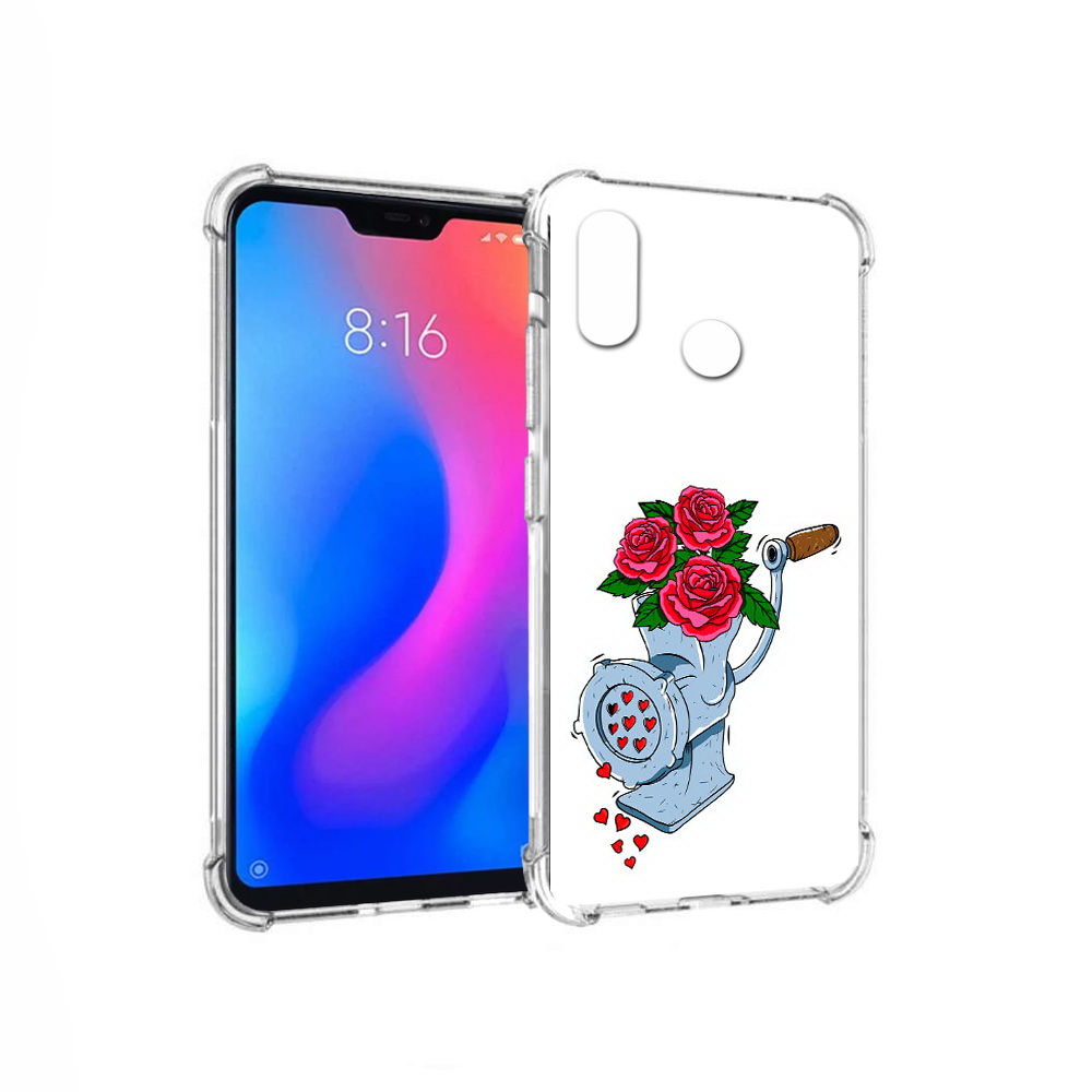 

Чехол MyPads Tocco для Xiaomi Redmi 6 Pro Цветочные сердца (PT113887.306.199), Прозрачный, Tocco