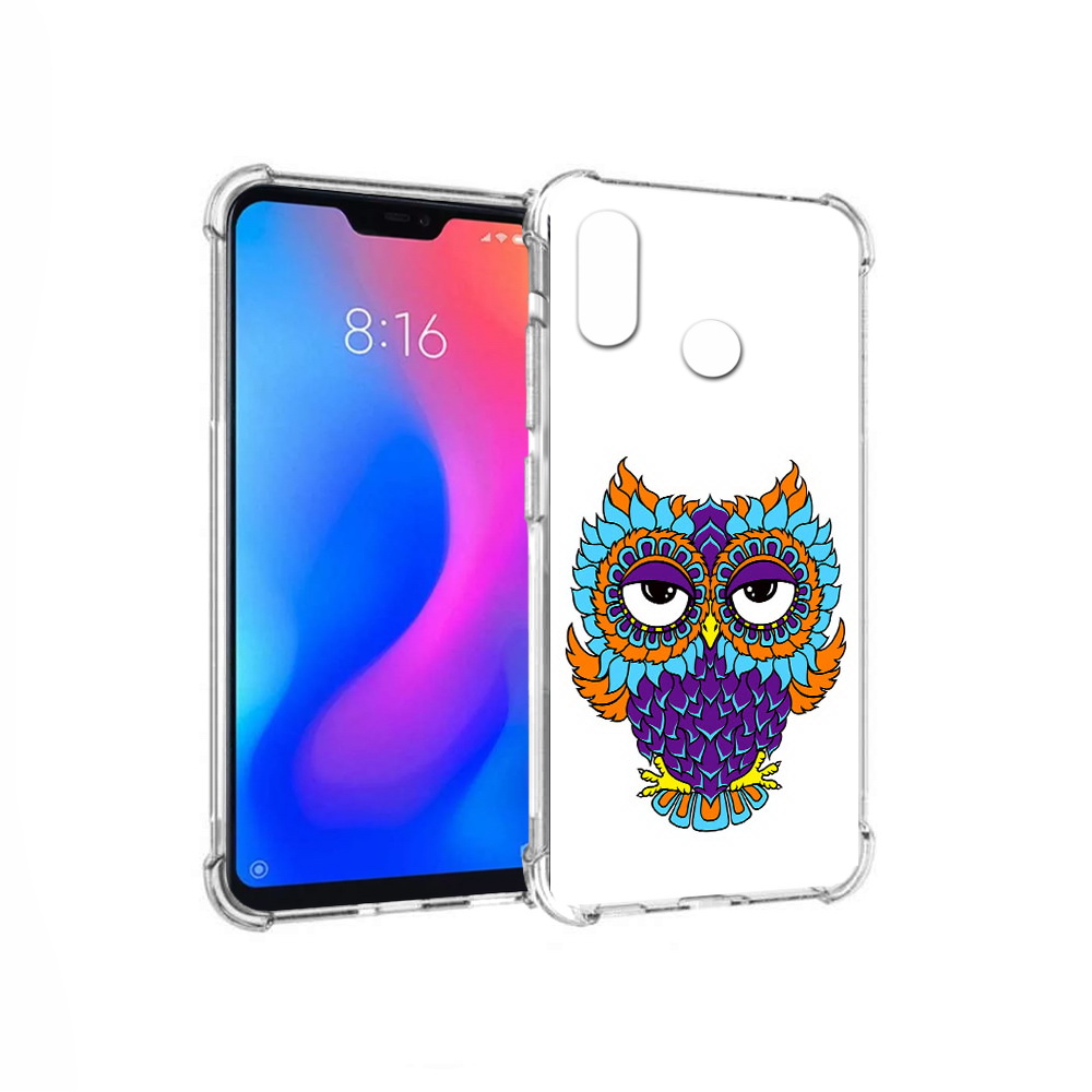 

Чехол MyPads Tocco для Xiaomi Redmi 6 Pro Цветная сова (PT113887.306.198), Прозрачный, Tocco