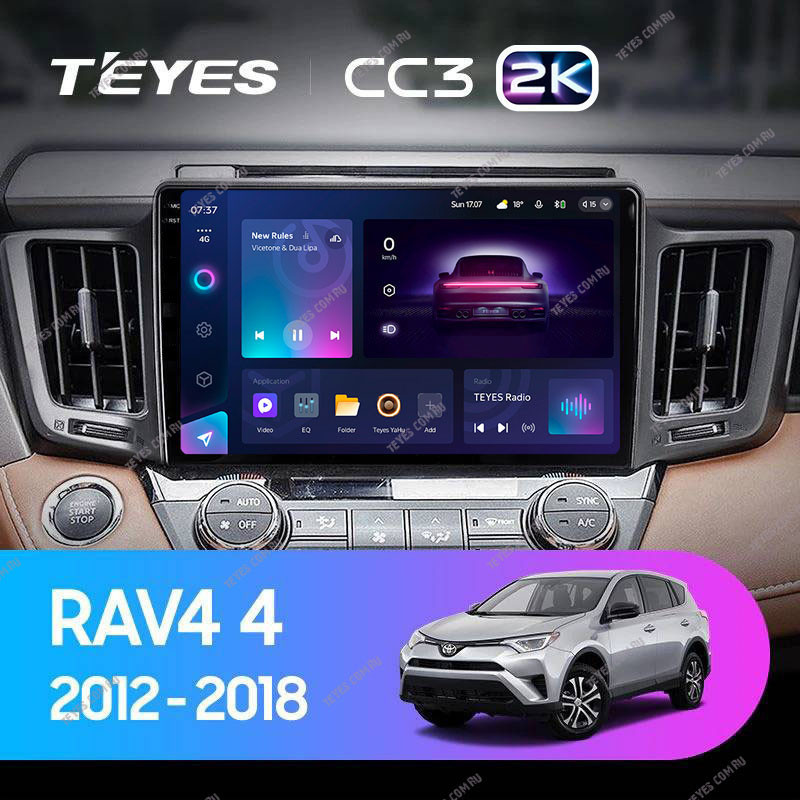 

Штатная магнитола Teyes CC3 2K 360 6/128 Toyota RAV4 (2012-2018), CC3 2K 360