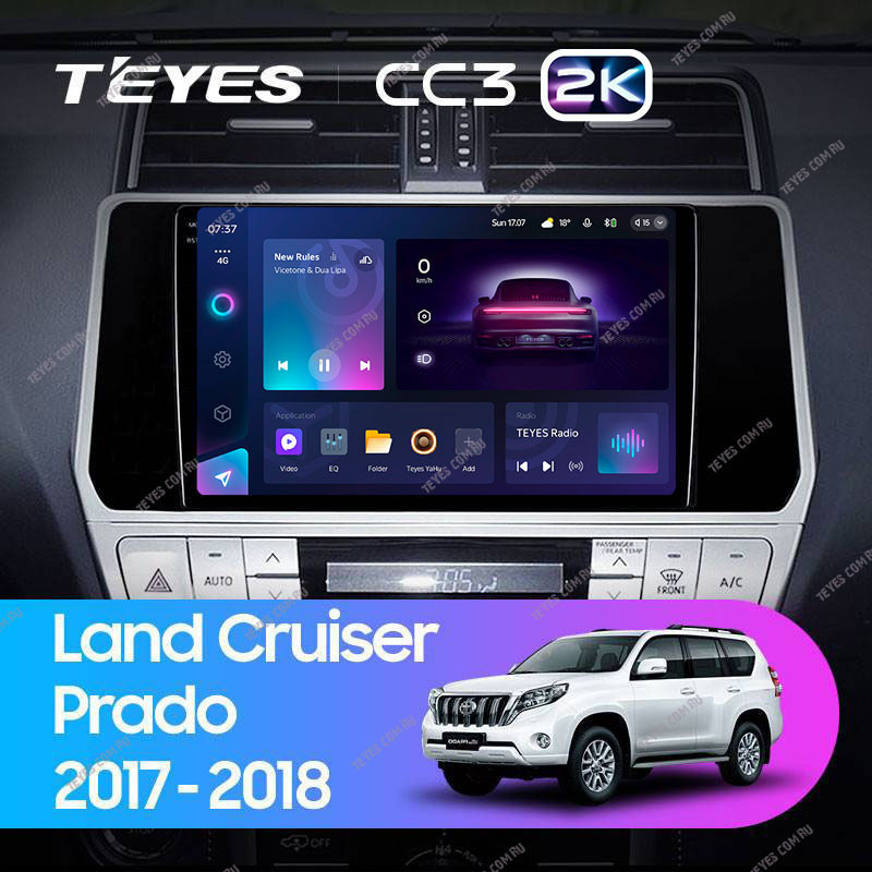 

Штатная магнитола Teyes CC3 2K 360 6/128 Toyota Land Cruiser Prado 150 (2017-2021), CC3 2K