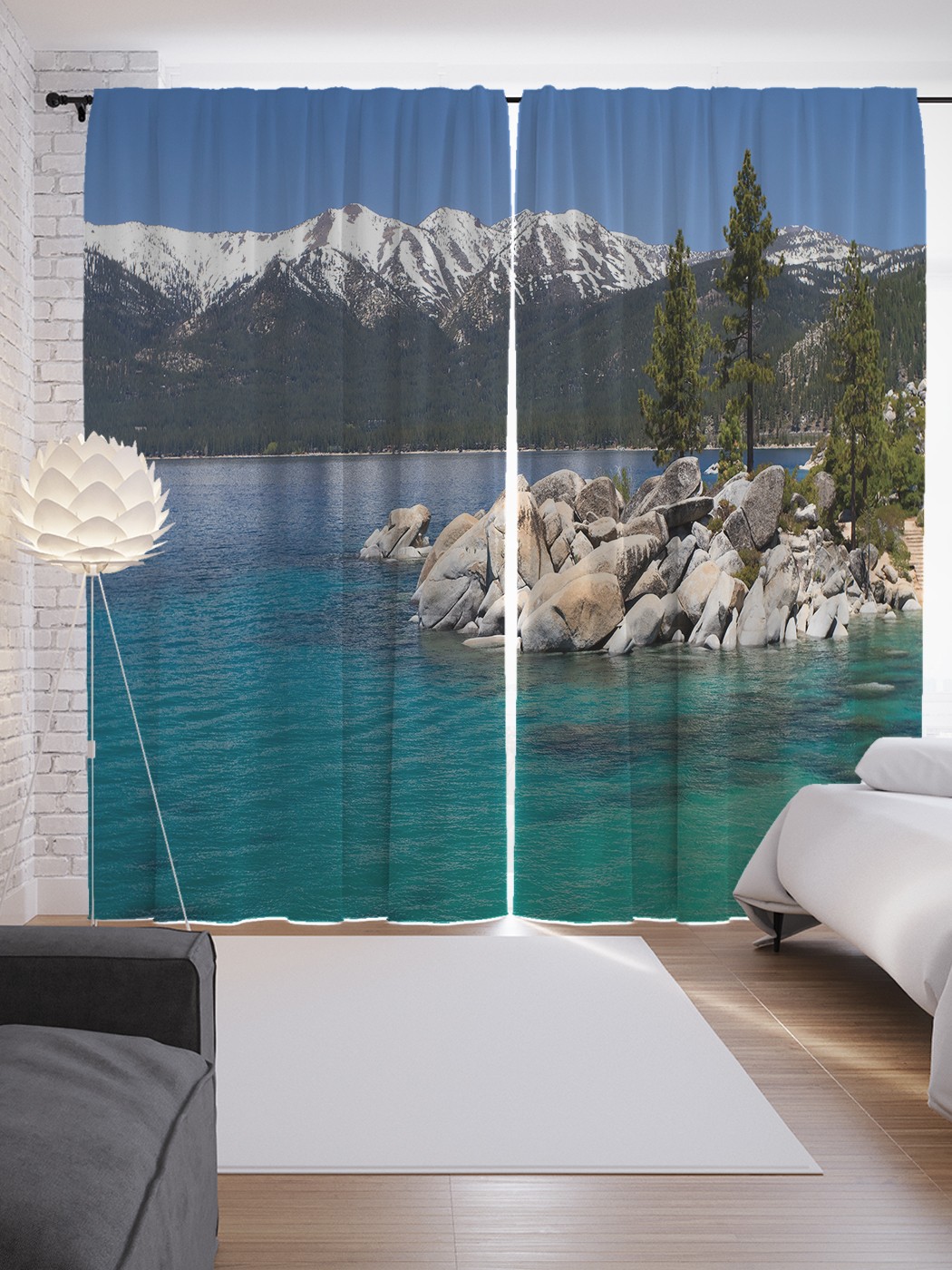 

Шторы JoyArty с фотопечатью "Каменный остров" из сатена, 290х265 см, Каменный остров