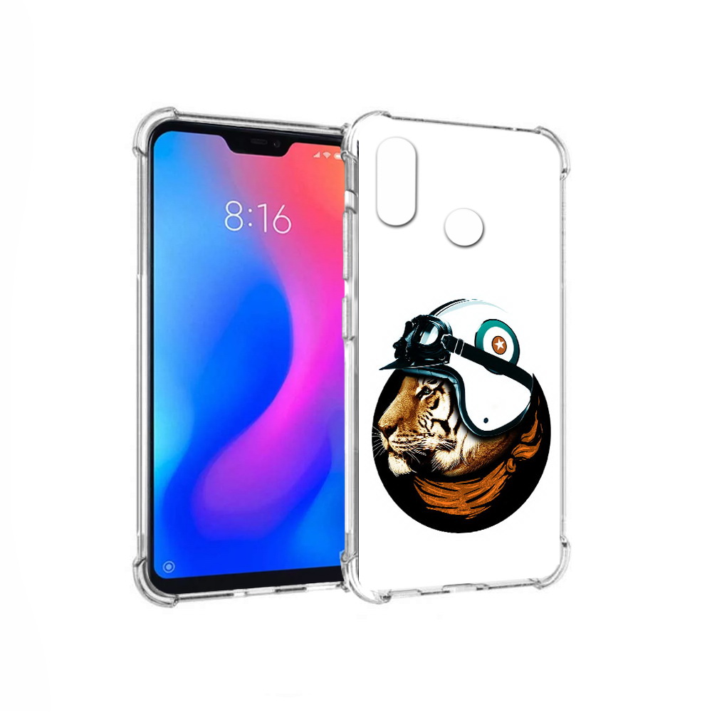 Чехол MyPads Tocco для Xiaomi Redmi 6 Pro Тигр в шлеме (PT113887.306.171)