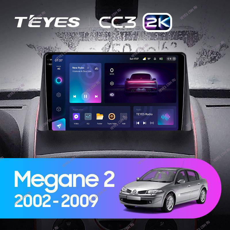 Штатная магнитола Teyes CC3 2K 6128 Renault Megane 2 2002-2009 5037000₽