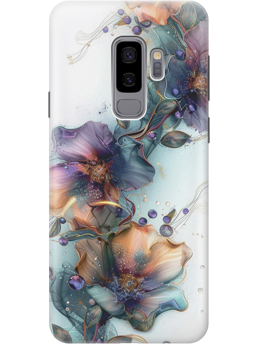 

Силиконовый чехол на Samsung Galaxy S9+ с принтом "Мистические цветы", Прозрачный;белый;зеленый, 717439310