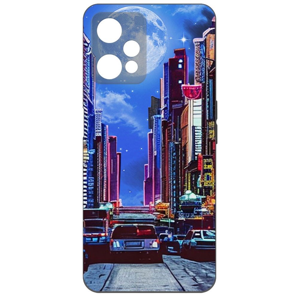 

Чехол-накладка Софт Ночной город для Realme 9 Pro, Черный
