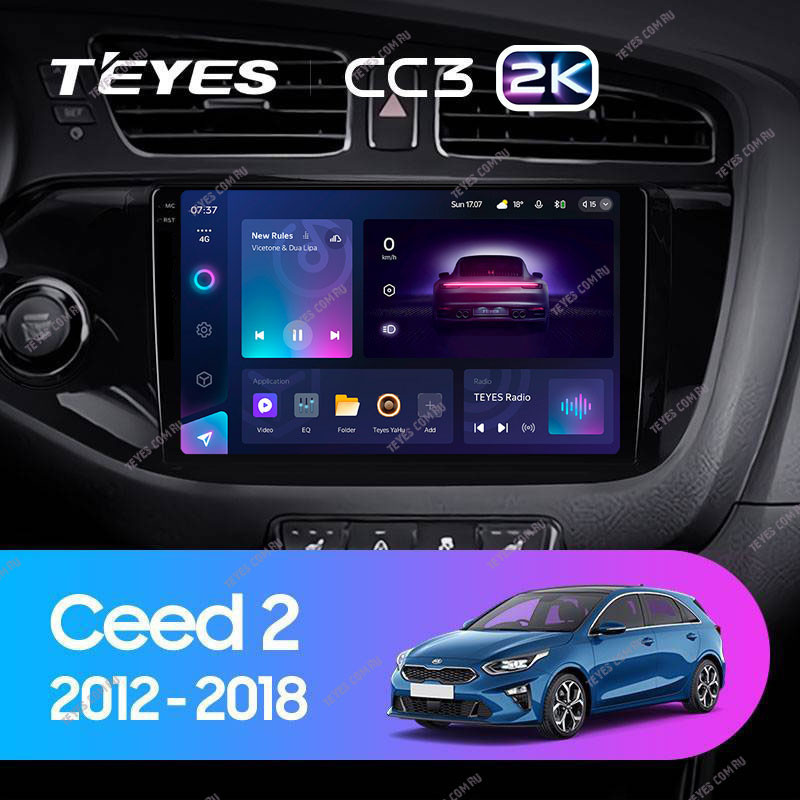 Штатная магнитола Teyes CC3 2K 6128 Kia Ceed 2 JD 2012-2018 4310000₽