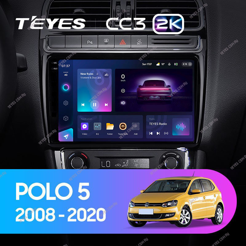 Штатная магнитола Teyes CC3 2K 464 Volkswagen Polo 5 2008-2020 3960000₽