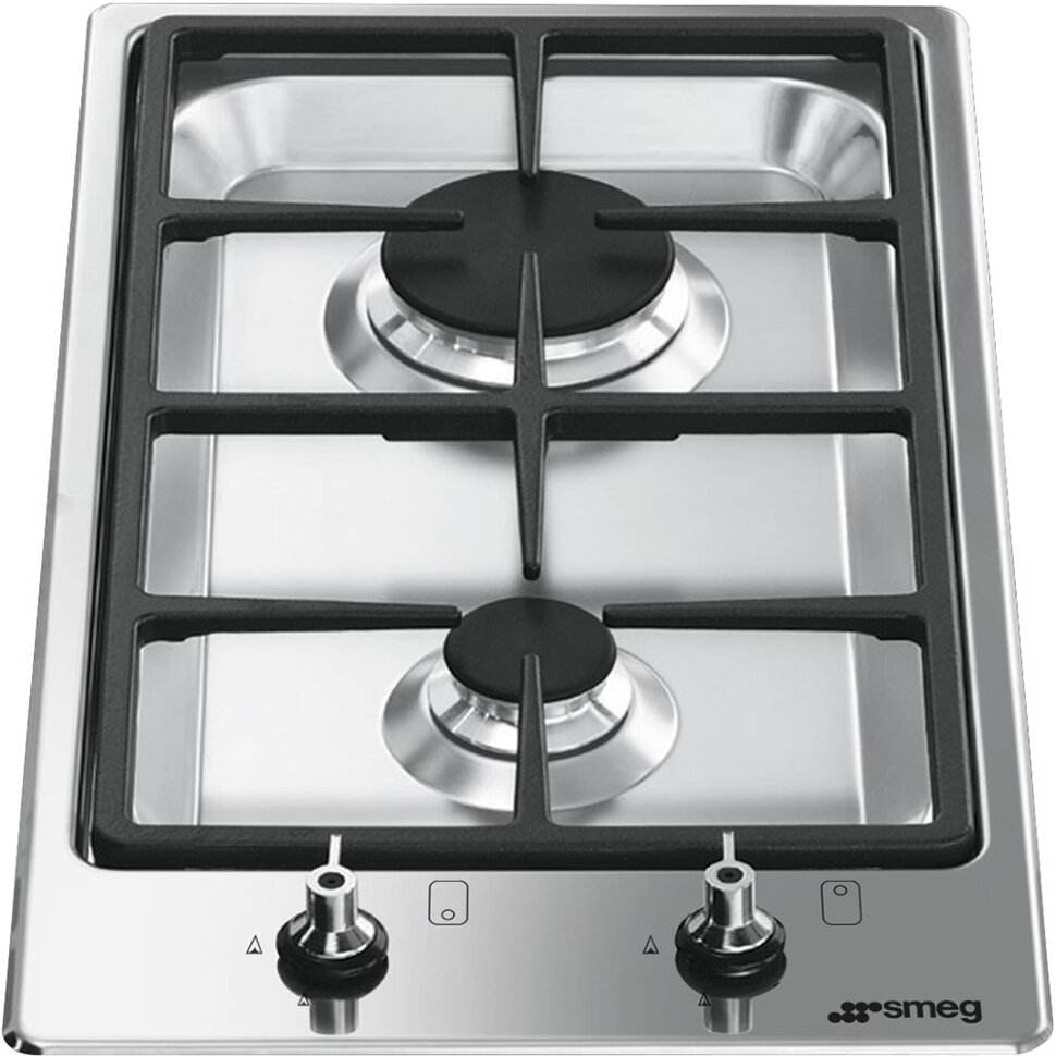 

Встраиваемая варочная панель газовая Smeg PGF32G серебристый, PGF32G