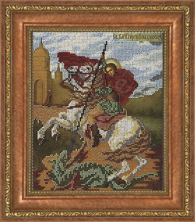 

Рама для иконы Мир багета с оргстеклом Георгий Победоносец, 26x30,7 см