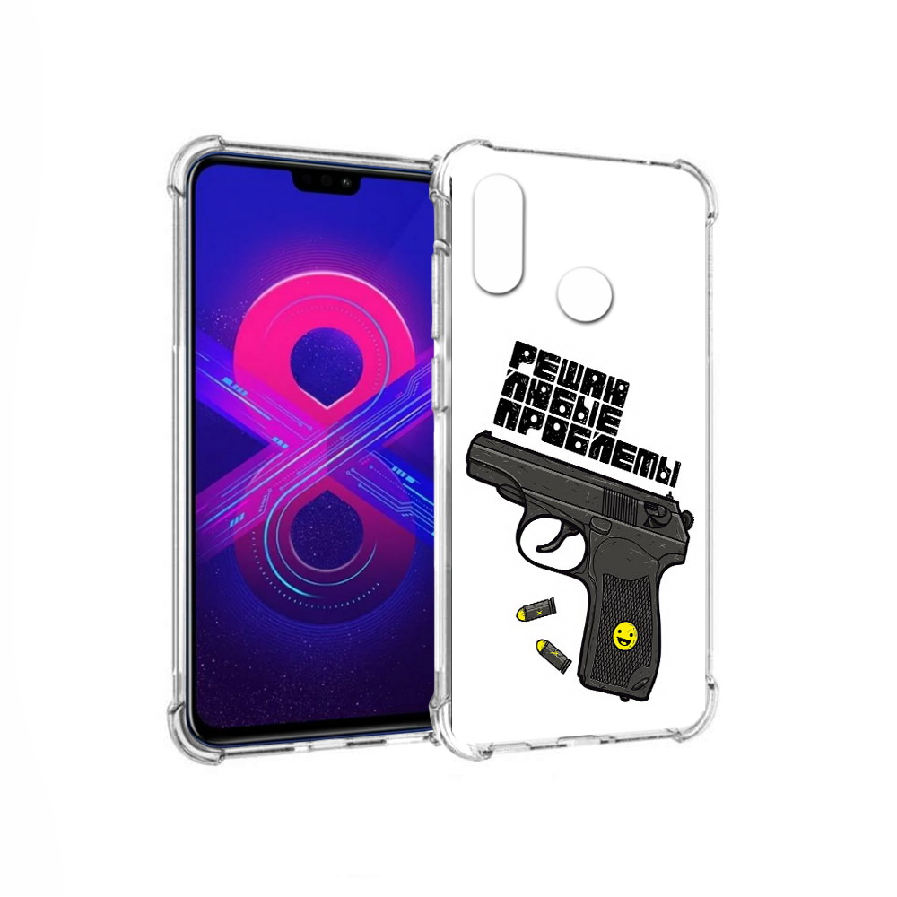 

Чехол MyPads Tocco для Honor 8X Max пистолет против проблем (PT118941.31.542), Прозрачный, Tocco