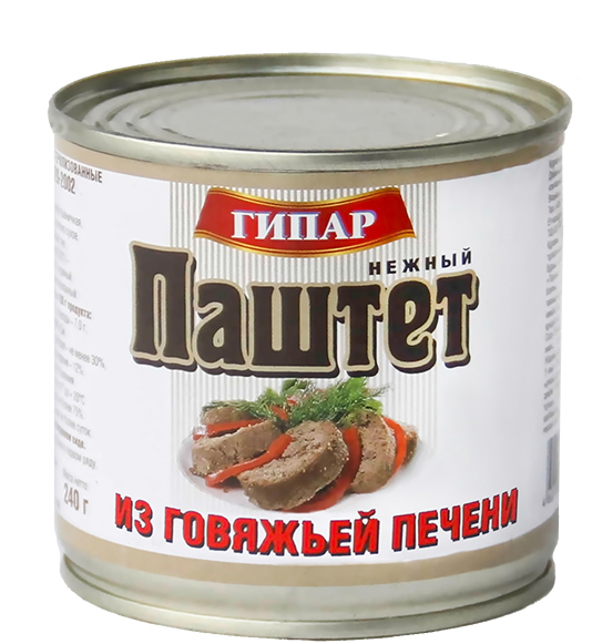 

Паштет из говяжьей печени Гипар нежный 240 г