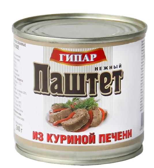 

Паштет из куриной печени Гипар нежный 240 г