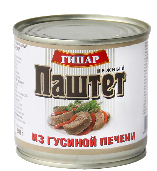 

Паштет из гусиной печени Гипар нежный 240 г
