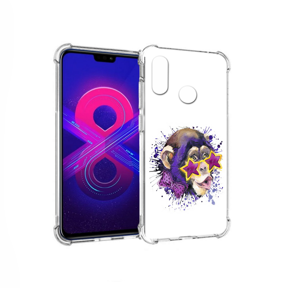 

Чехол MyPads Tocco для Honor 8X Max обезьяна в очках (PT118941.31.524), Прозрачный, Tocco