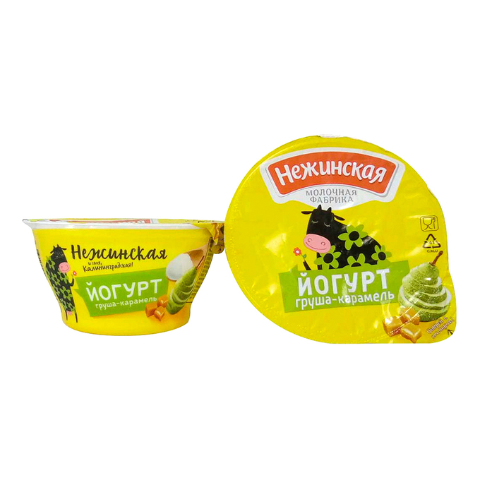 

Йогурт Нежинская Груша-карамель 3% бзмж 130 г