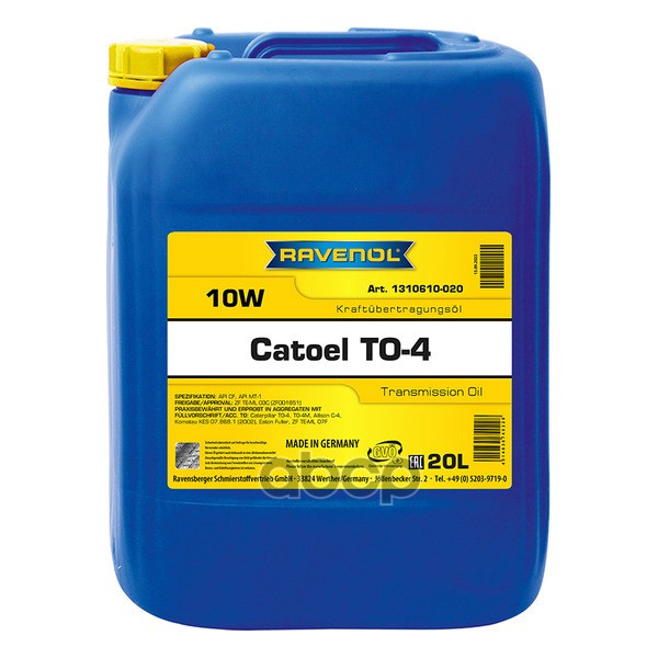 

Трансмиссионное масло RAVENOL 131061002001999 Catoel TO-4 10w