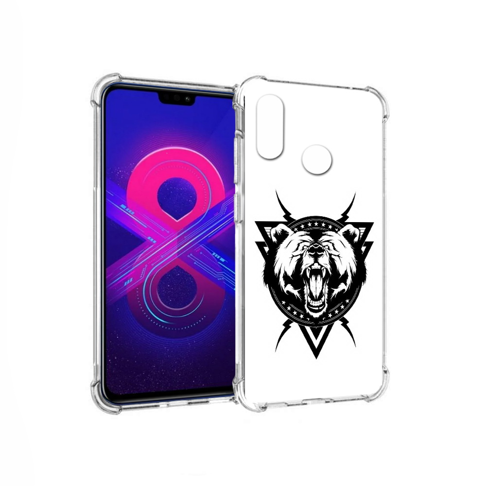 

Чехол MyPads Tocco для Honor 8X Max медведь в треугольнике (PT118941.31.464), Прозрачный, Tocco