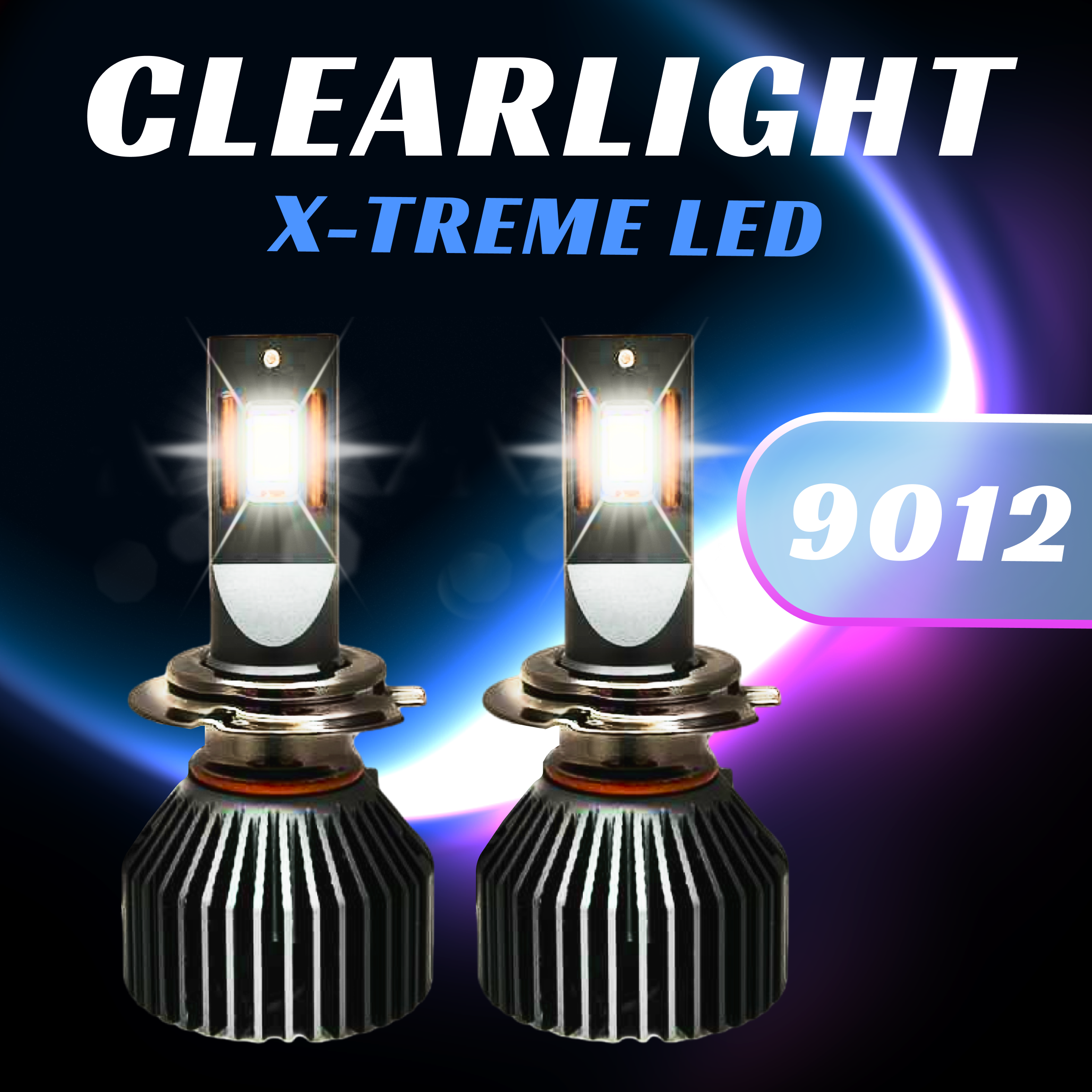 

Лампа светодиодная автомобильная X-Treme 9012 10000 lm 6000K комплект 2шт, ClearLight X-Treme