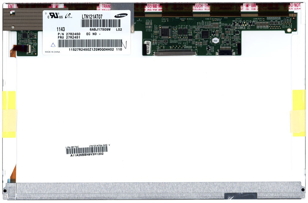 

Матрица ОЕМ для ноутбука LTN121AT07 L02, совместимая с p/n: LTN121AT07 L02