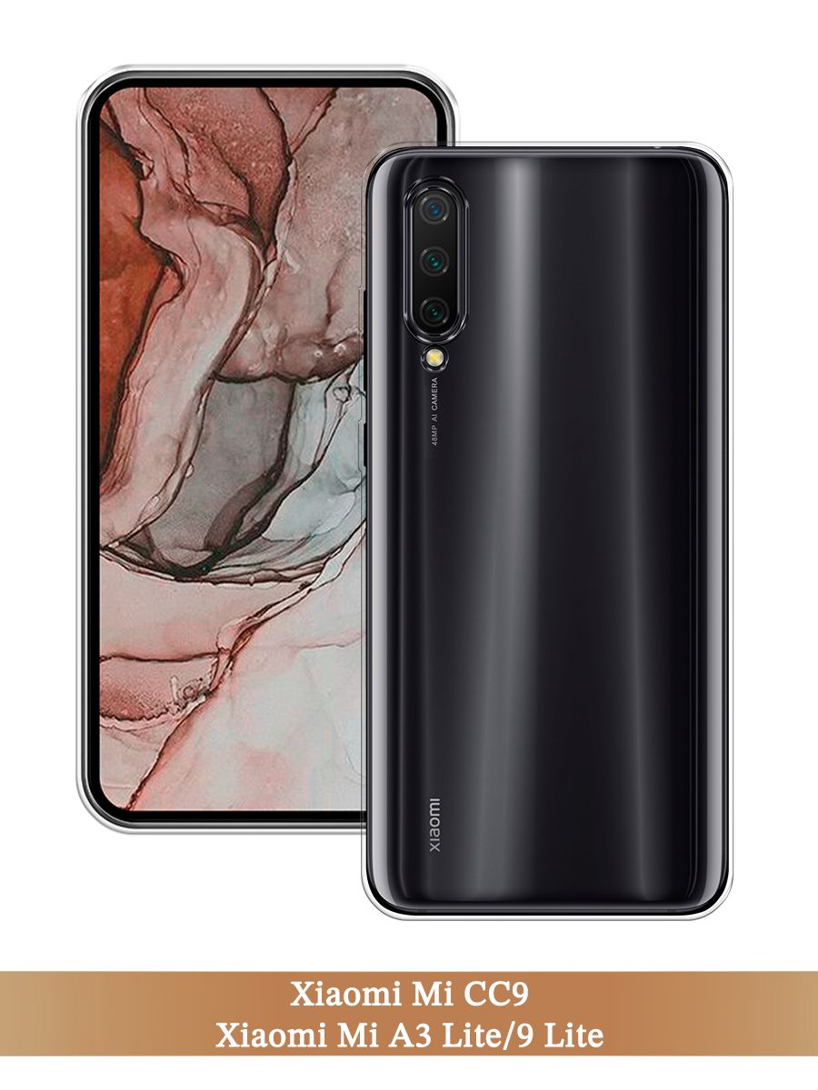 

Чехол на Xiaomi Mi CC9/Mi A3 Lite/Mi 9 Lite прозрачный, 36250-1