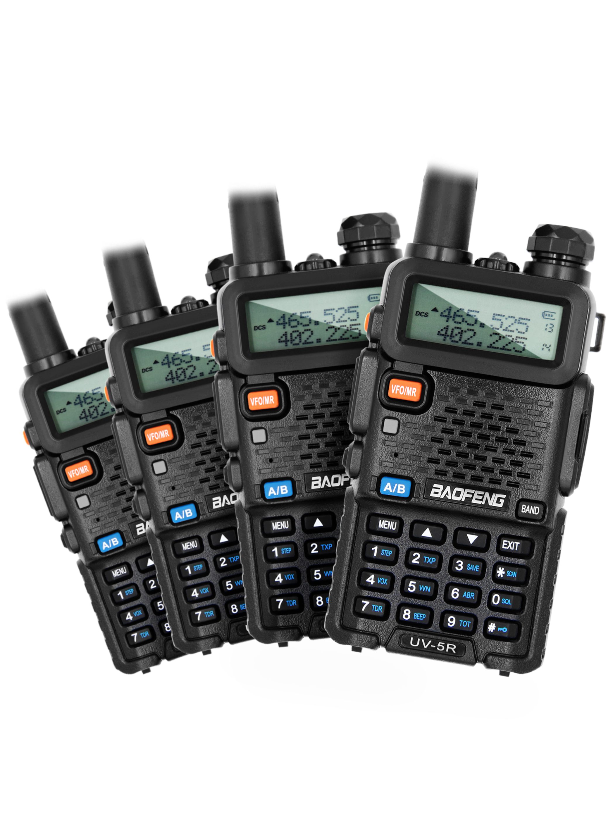 

Портативная радиостанция Baofeng UV-5R черный, 4 шт., UV-5R (5W) 400-480
