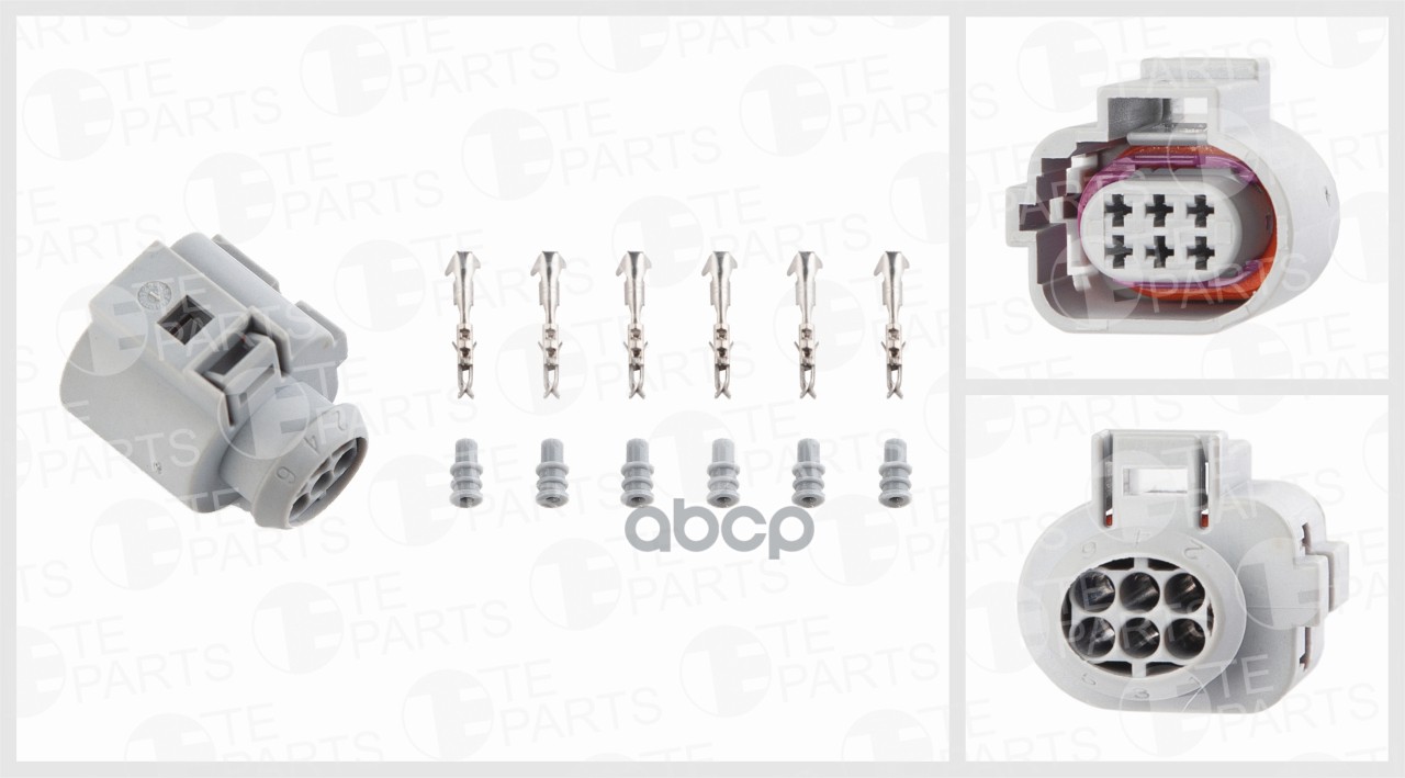 

Разъём 6ти контактный (3X3)(комплектация 6-pin, 6 уплотнений, фиксатор)