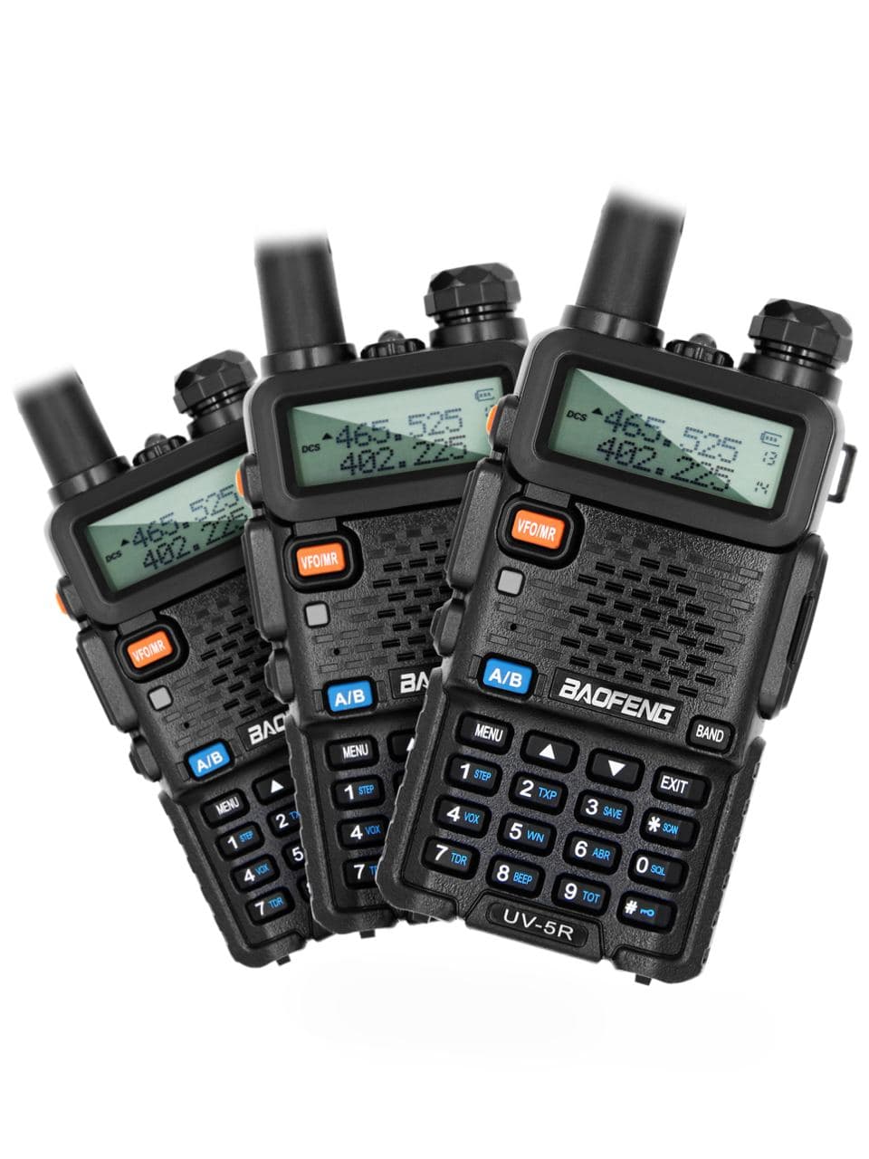 фото Портативная радиостанция baofeng uv-5r черный, 3 шт.